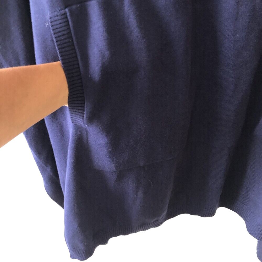 Dubgee Whoopie Womens Sweater One Size Blue Oversized Slouchy Pull Over Dolman - Picture 2 of 6